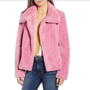 NWT! Leith Pink Faux Fur Jacket